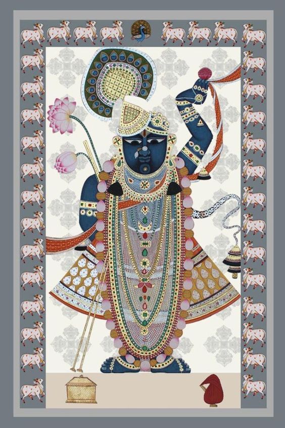 Shree Nath JI Pichwai Hand Printed Painting for wall Decor