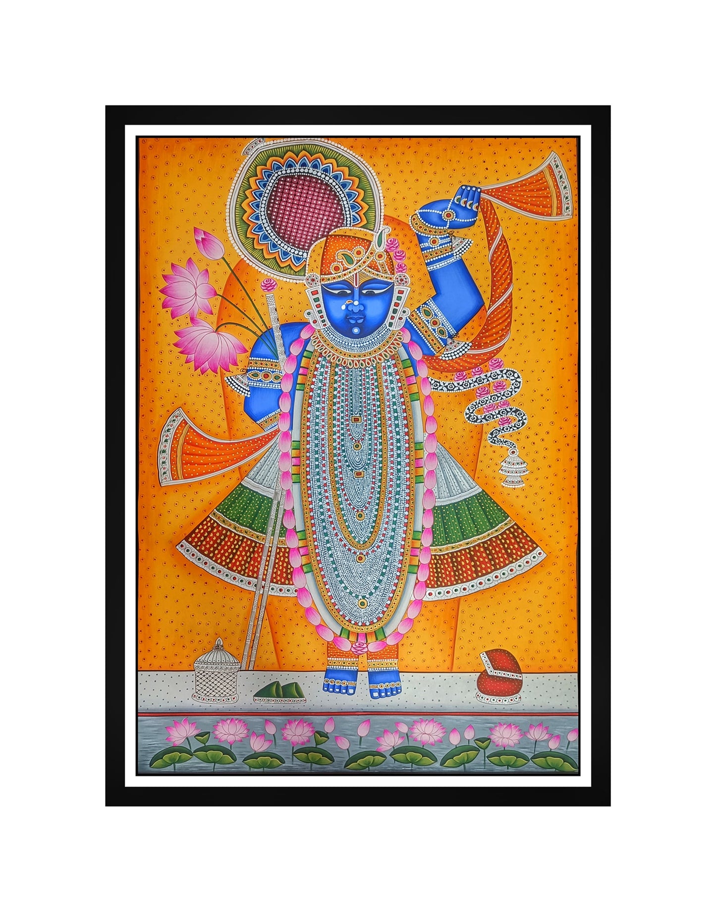 Pichwai Shree Nath Ji Original Art Painting Hand Printed Artwork