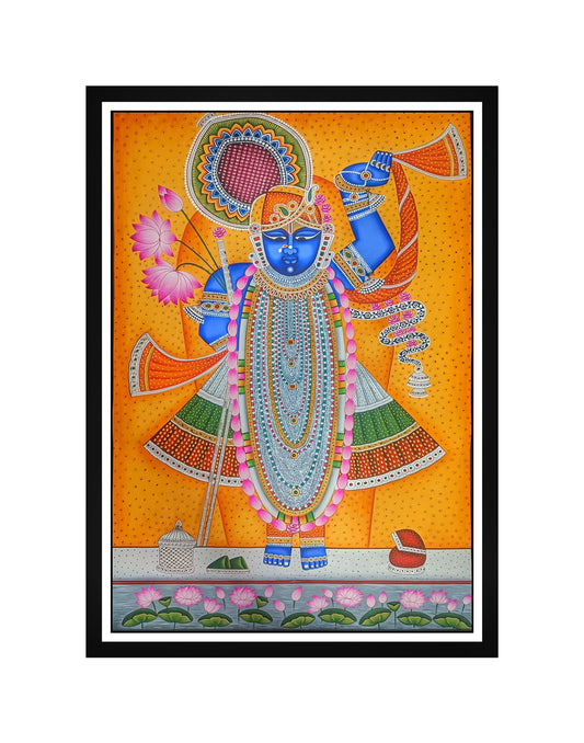 Pichwai Shree Nath Ji Original Art Painting Hand Printed Artwork