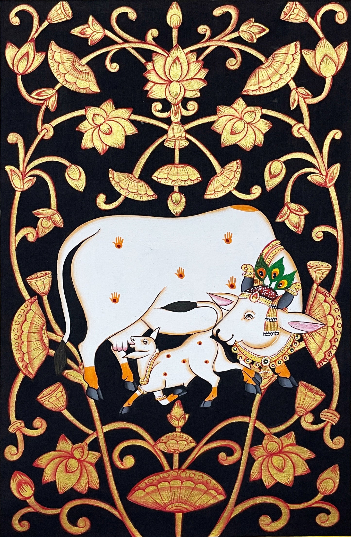 Cow Pichwai artwork Handmade Painting Home Decor