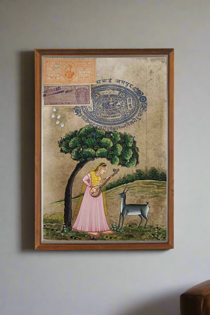Royal Women in the Mughal Empire Vintage Original Painting