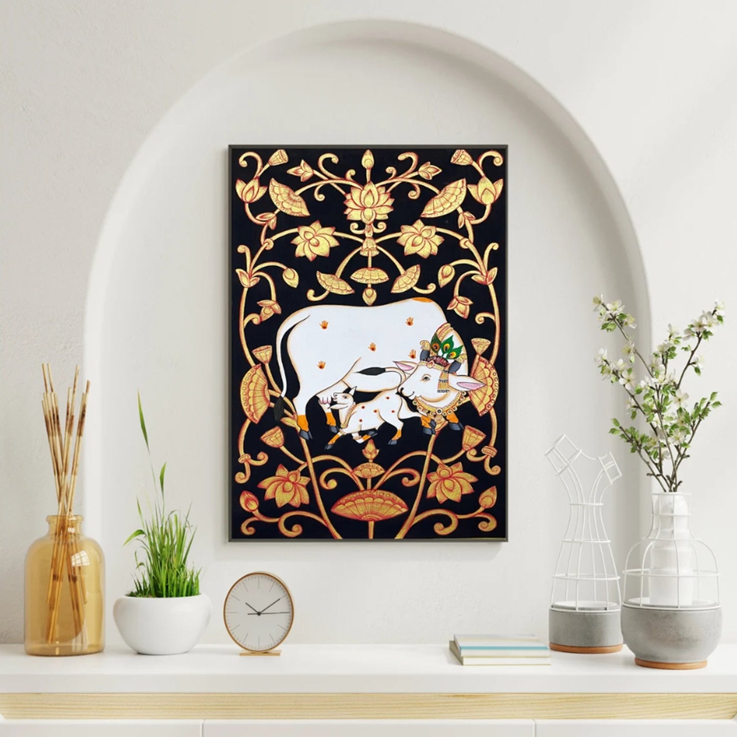 Cow Pichwai artwork Handmade Painting Home Decor