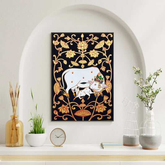 Cow Pichwai artwork Handmade Painting Home Decor