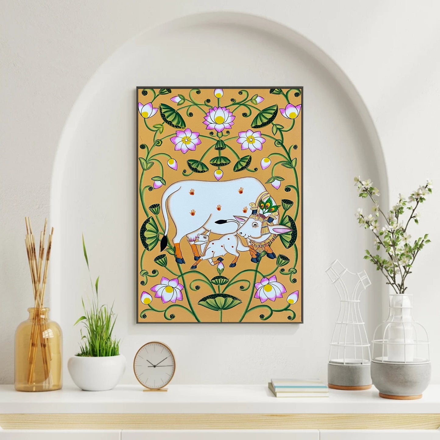 Cow Pichwai artwork Handmade Painting Home Decor