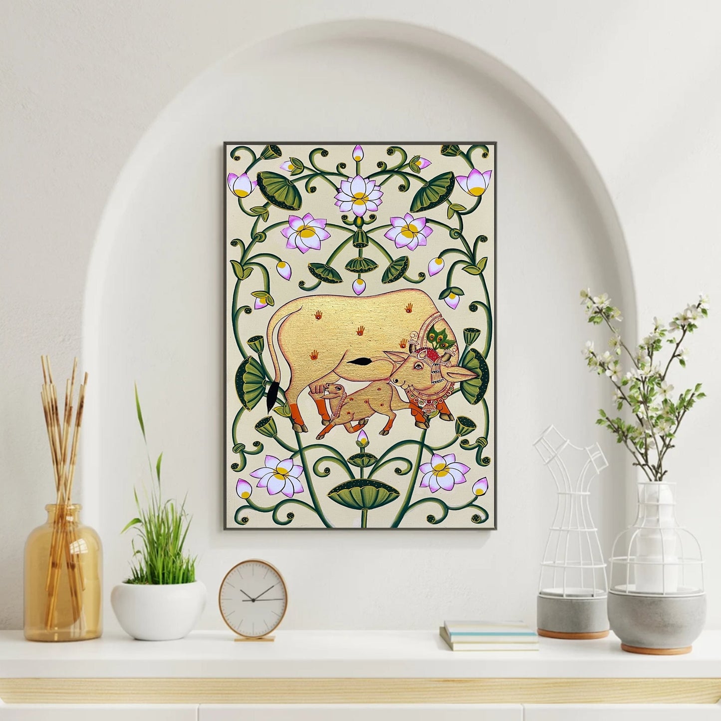 Cow Pichwai artwork Handmade Painting Home Decor